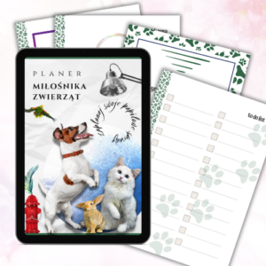 planer miłośnika zwierząt do druku