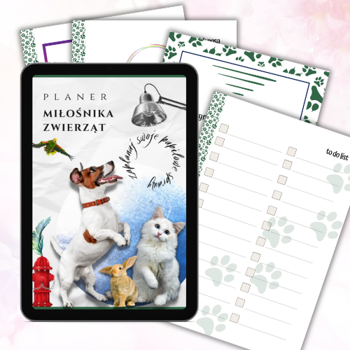 planer miłośnika zwierząt do druku