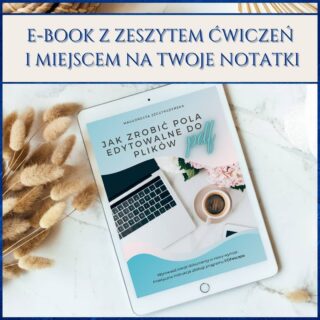 Ostatnio mniej działam w przestrzeni social mediów, co nie oznacza, że leniuchuję. 
O to, to nie;) 

Właśnie wypuściłam w świat swojego pierwszego oficjalnego ebooka. 
41 stron o tym jak wstawiać pola interaktywne, edytowalne do plików PDF. Temat może dla niektórych banalny, nie warty uwagi. Jednak okazało się, że nie dla wszystkich tak jest i dlatego wyszłam tym potrzebom naprzeciw. 

A jako, że nie ograniczam się tylko do robienia planerów, a raczej definiuję moje działanie jako szeroko pojęte produkty cyfrowe, to powstało takie oto opracowanie - kompleksowa instrukcja programu do obróbki plików PDF.

Już jest dostępne, można się częstować. www.cyferia.com.pl

#planery #planerydodruku #printable #printables #ebook #e-book #pdf #plikipdf #pdfonline #pdfonlineprogram #pdfescape #edycjapdf #zeszytćwiczeń #workbook #zapisujwpdf #produktycyfrowe #digitalproduct #digitalproducts #polainteraktywnepdf #ekologicznypdf #pasja #rozwój