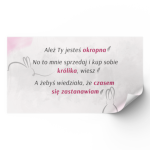 Plakat Kup sobie królika